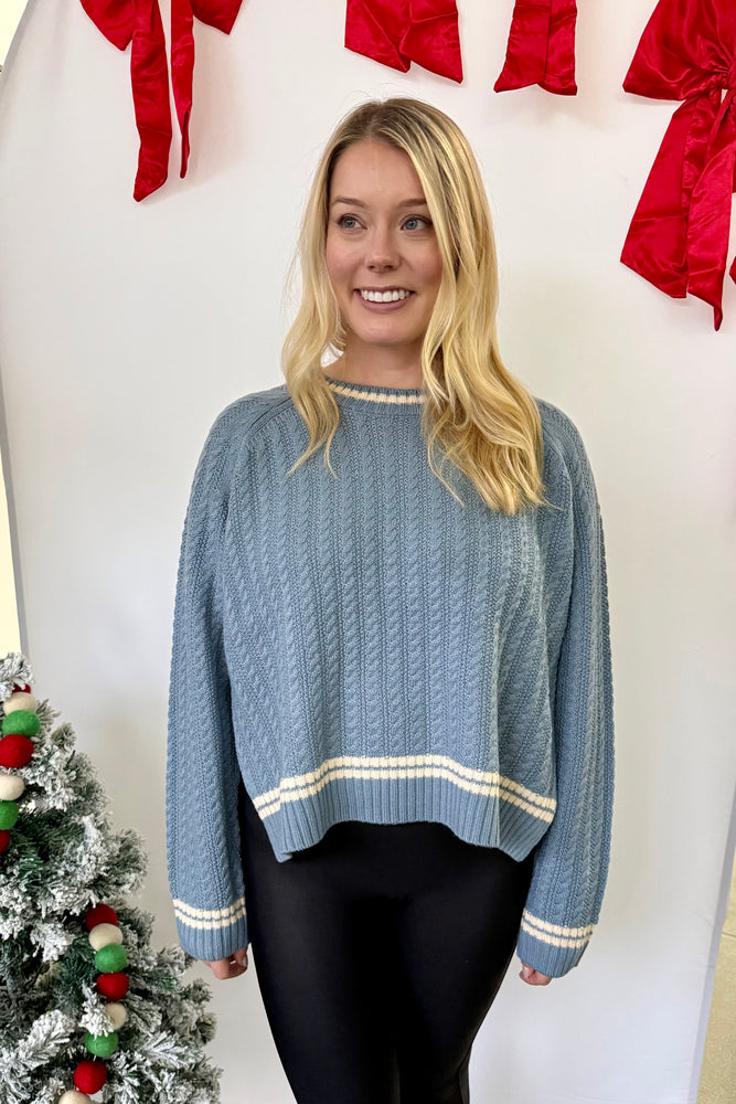 Knit Sweater Dusty Blue