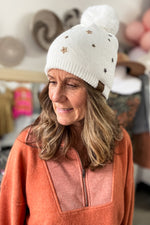 Star Studded Pom C.C Beanie