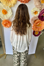 Flowy Satin-Like Blouse White