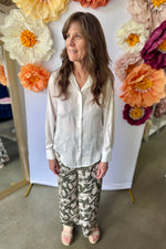 Flowy Satin-Like Blouse White