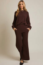 Flare Hem Knit Pant Cocoa