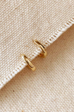 18k Gold Filled Plain 11mm Clicker Hoop Earrings