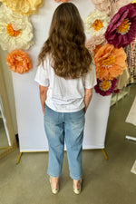 High Rise Straight Leg Ankle Jean