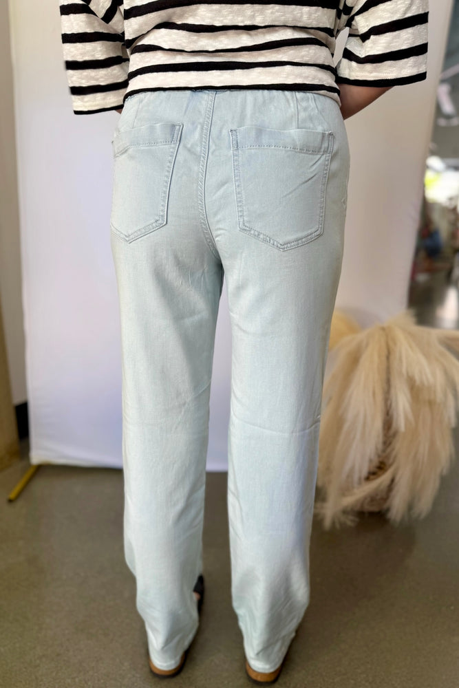 Light Wash Knit Denim Jogger