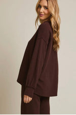 Round Neck Sweater Top Cocoa