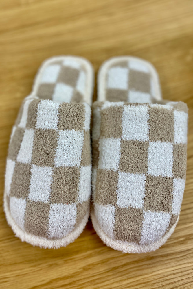 Checkerboard Slippers Size S/M