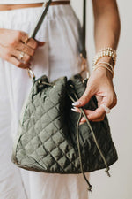 Quincey Quilted Crossbody Olive