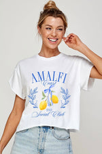 Amalfi Coast Vintage Graphic Crop Tee