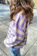 Kenna Lilac Striped Sweater - Lilac&Lemon