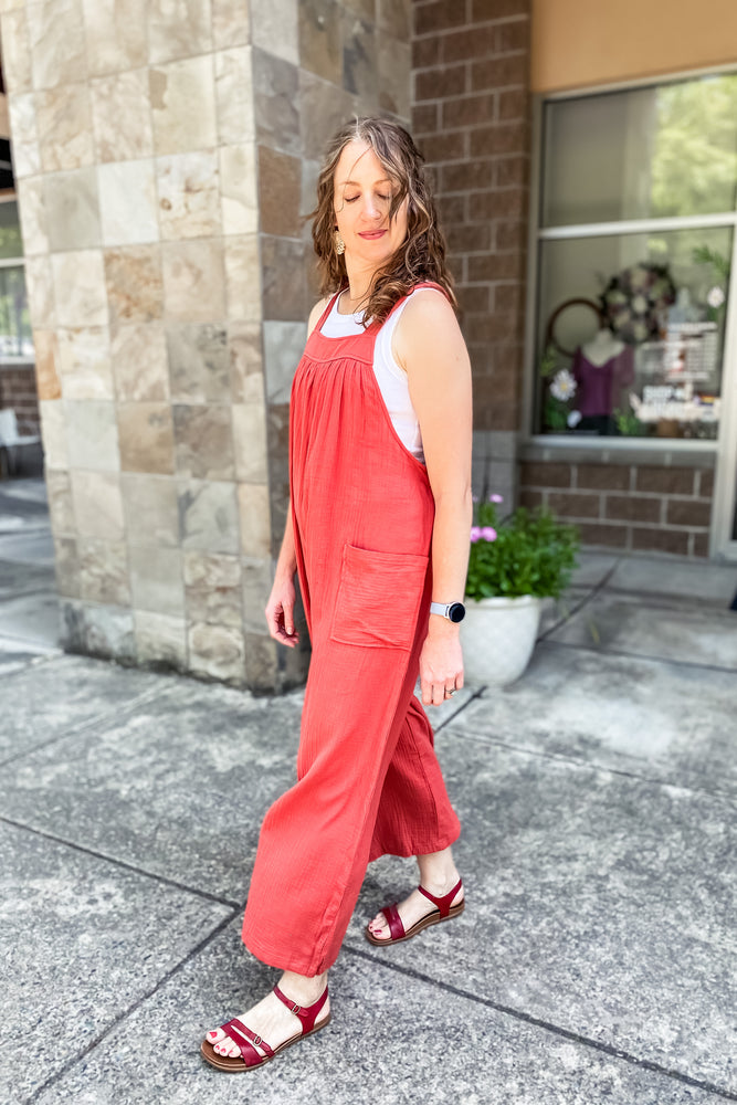 Shawn Wide Leg Gauzy Jumpsuit - Lilac&Lemon