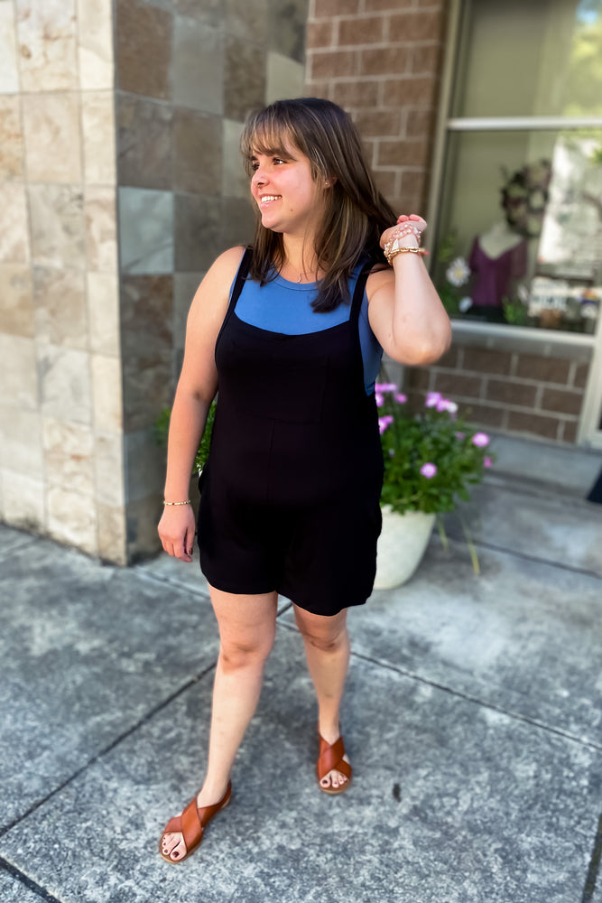 Ella Romper Black - Lilac&Lemon