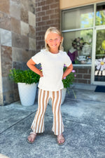 Girls Ivory Smocked Tee - Lilac&Lemon
