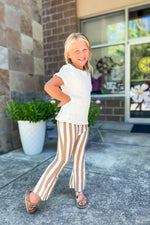 Blakely Boho Bell Bottoms - Tan Stripes - Lilac&Lemon