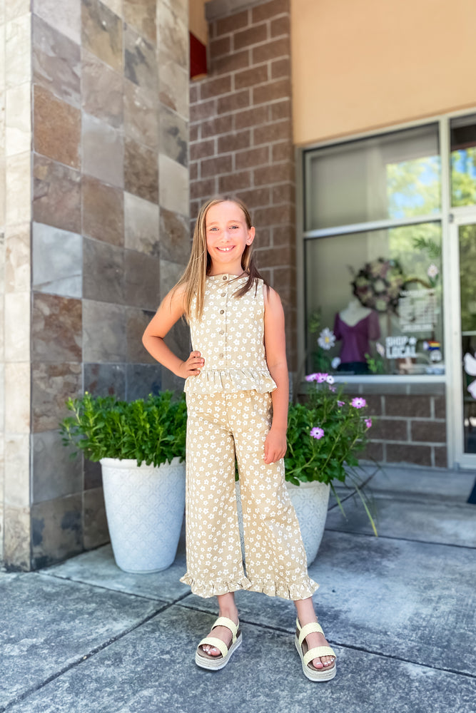 Girls Daisy Pants - Lilac&Lemon