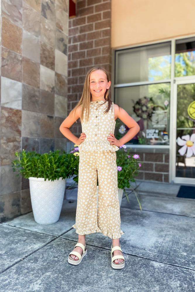 Girls Daisy Pants - Lilac&Lemon