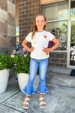 Girls Frill Flare Jeans