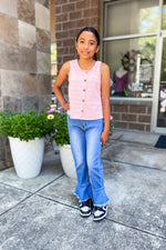 Girls Frill Flare Jeans - Lilac&Lemon