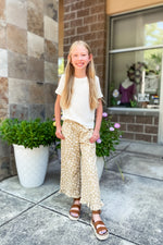 Girls Ivory Smocked Tee - Lilac&Lemon