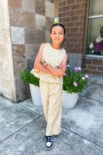 Girls Daisy Pants - Lilac&Lemon