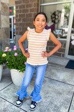 Girls Striped Tank - Lilac&Lemon