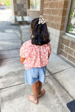 Girls Pink Daisy Tee - Lilac&Lemon