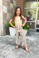 Blakely Boho Bell Bottoms - Tan Stripes - Lilac&Lemon