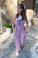 Carly Corduroy Jumpsuit - Lilac&Lemon