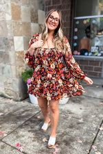 Bailey Retro Floral Print Mini Dress