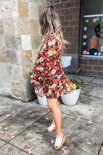 Bailey Retro Floral Print Mini Dress