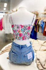 Floral Cropped Corset Top