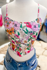 Floral Cropped Corset Top