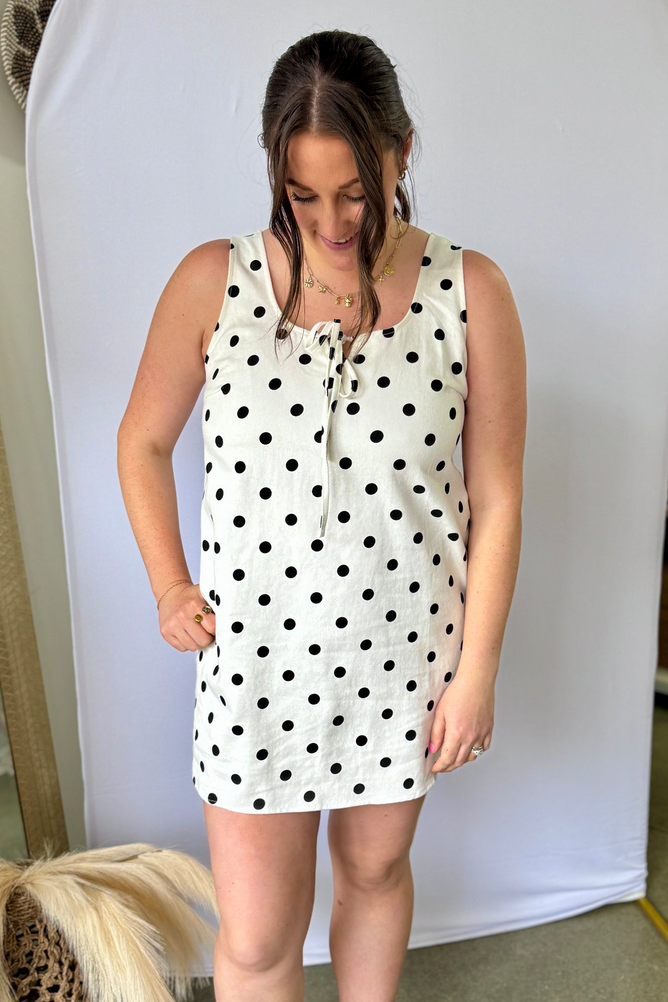 denim tank mini dress Gradient Denim Tank Mini Dress