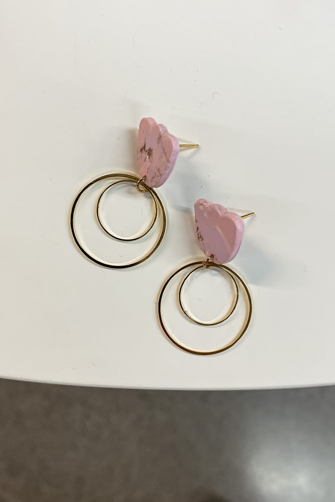 Simply Saige Marbled Purple and Pink Earrings - Lilac&Lemon