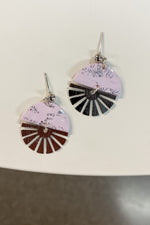 Simply Saige Half Circle Silver Sun Dangle Earrings - Lilac&Lemon