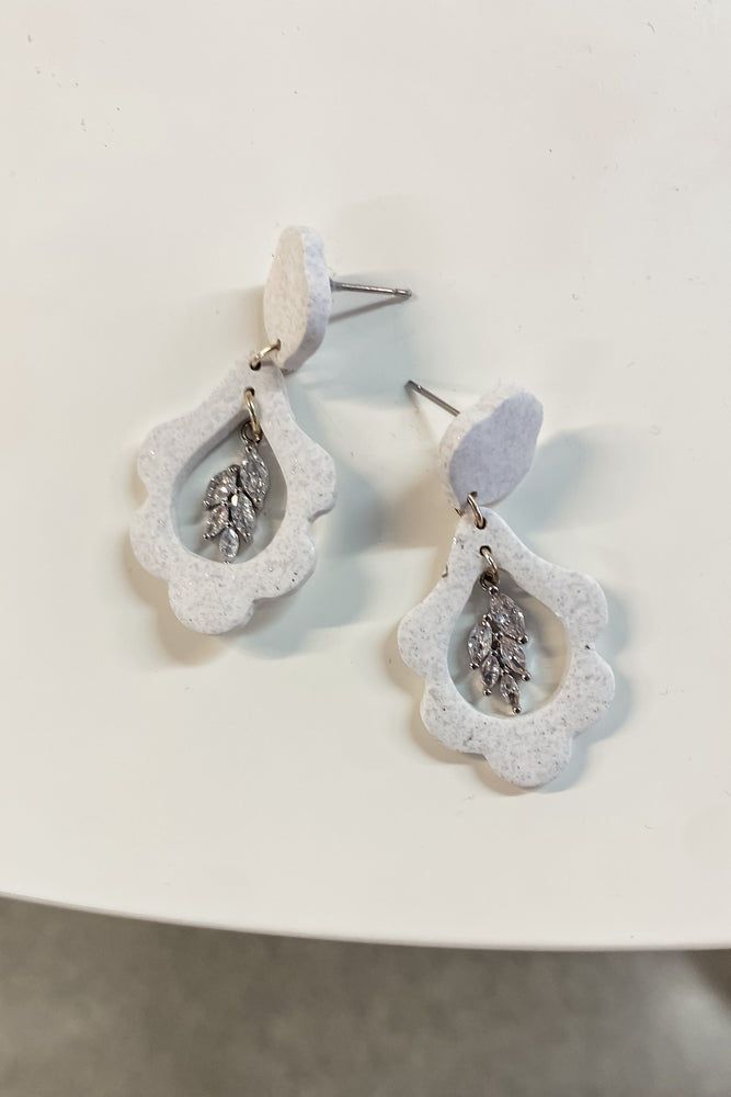 Simply Saige Rhinestone Dangle Earrings - Lilac&Lemon