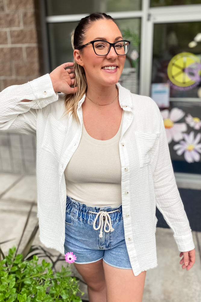 Lennon Button Down Shirt - Lilac&Lemon