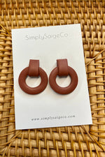 Simply Saige Clay Stud Hoop Earrings