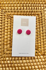 Simply Saige Pink Simple Stud Earrings - Lilac&Lemon