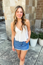 Arya Peplum Hem Cami Cream