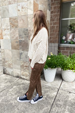 Rory Cable Knit Sweater Cream - Lilac&Lemon