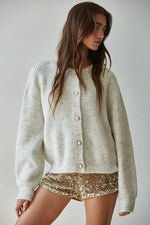 Knit Sweater Button Down Cardigan Top