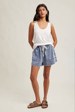 Basic Scoop Neck Tank White