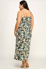 Plus Size Floral Wrap Maxi Dress