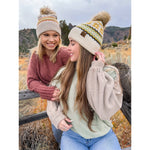 Fair Isle Print C.C Beanie Cream