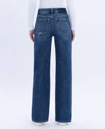 90s Super High Rise Dark Wash Wide Leg Jeans