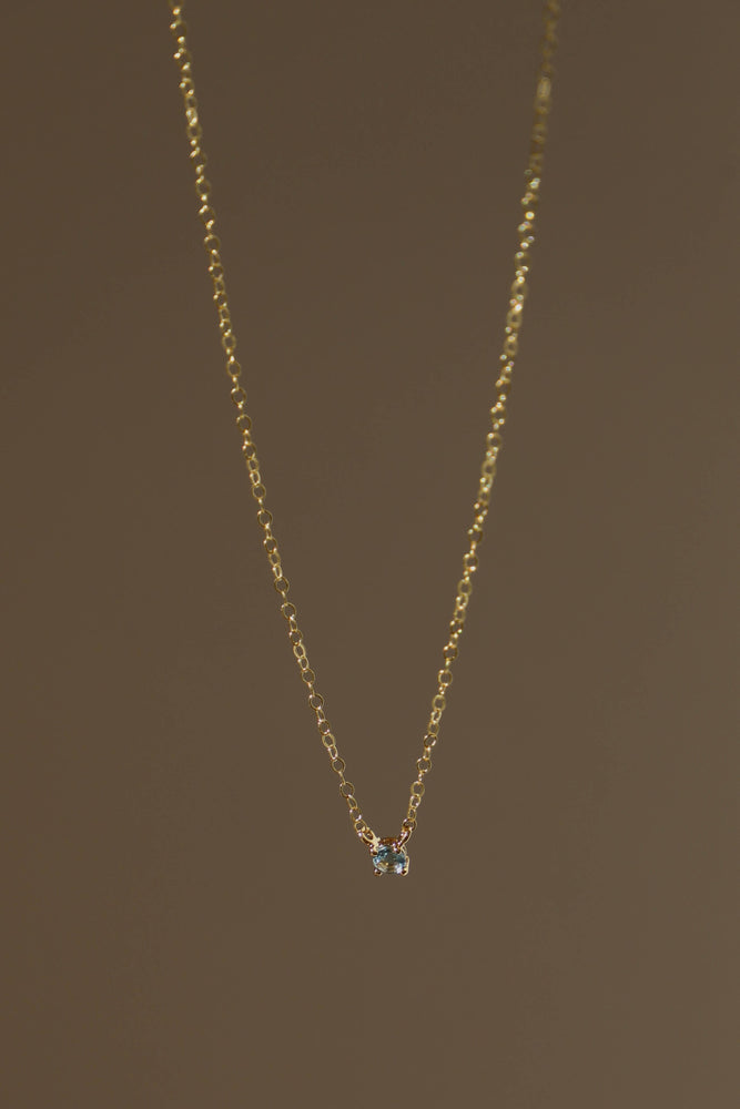 Dainty Aquamarine Necklace