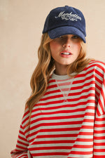 Striped Knit Long Sleeve Pullover