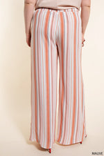 Plus Striped Pant Mauve