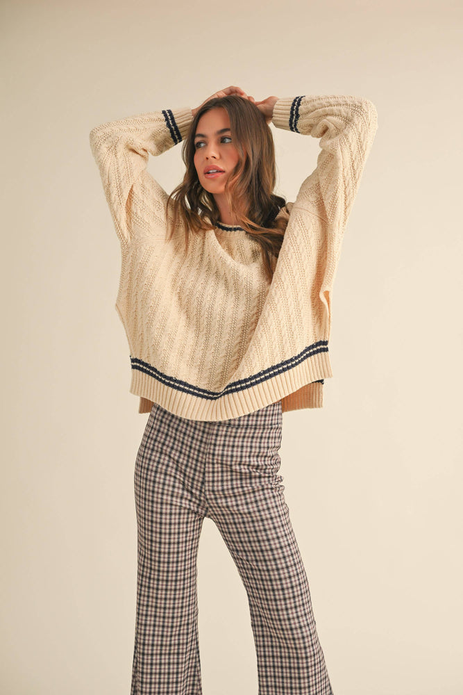 Cable Knit Sweater Cream