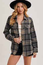 Button Down Plaid Shacket